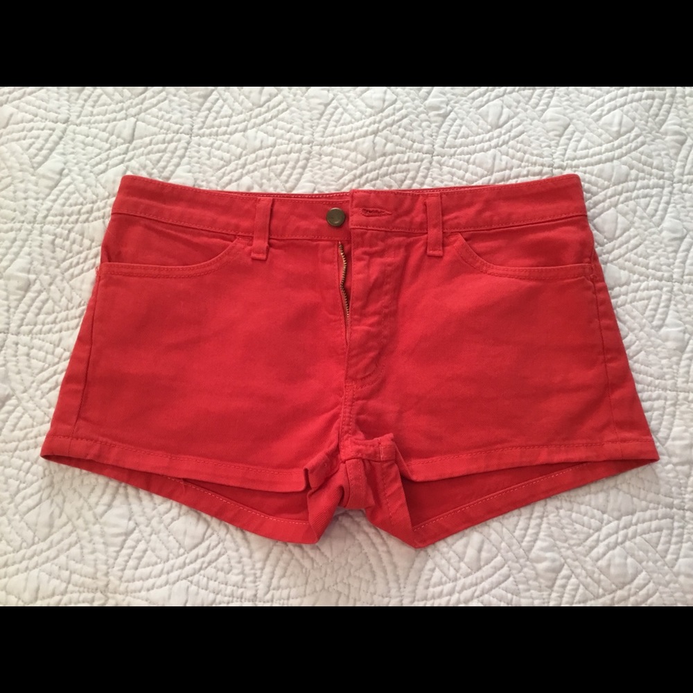 COPY - American Apparel Red Denim Shorts